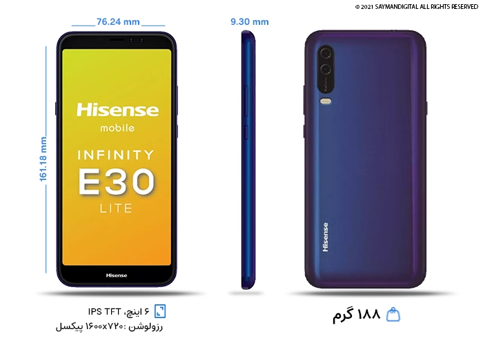 طراحی گوشی هایسنس مدل E30 Lite