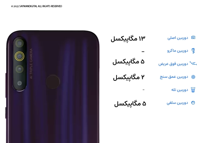 دوربین گوشی جی پلاس P10 پلاس