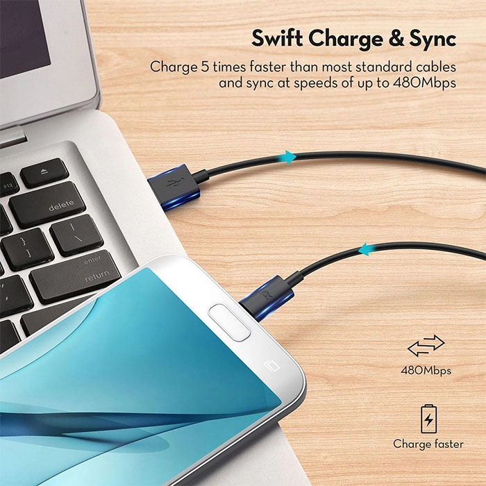 کابل راوپاور USB-A به Micro-B USB مدل RP-CB043