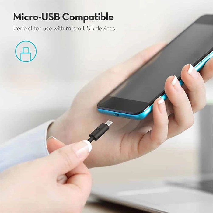 کابل راوپاور USB-A به Micro-B USB مدل RP-CB043