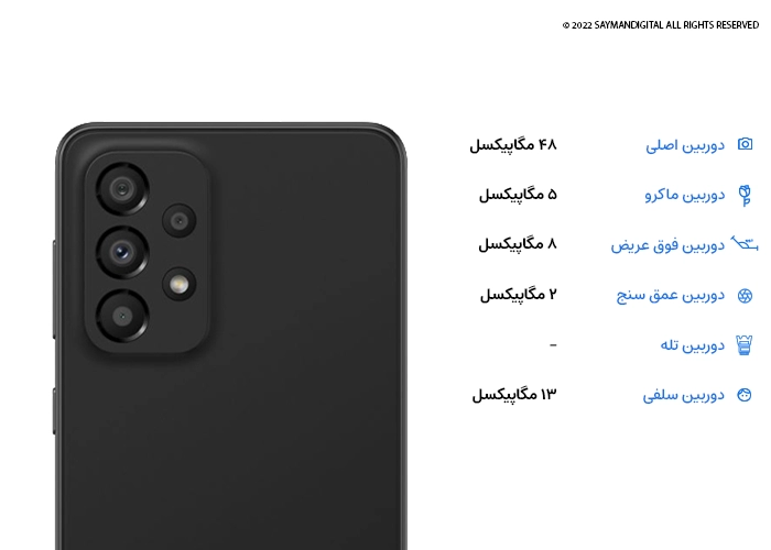 دوربین گوشی A33 5G سامسونگ